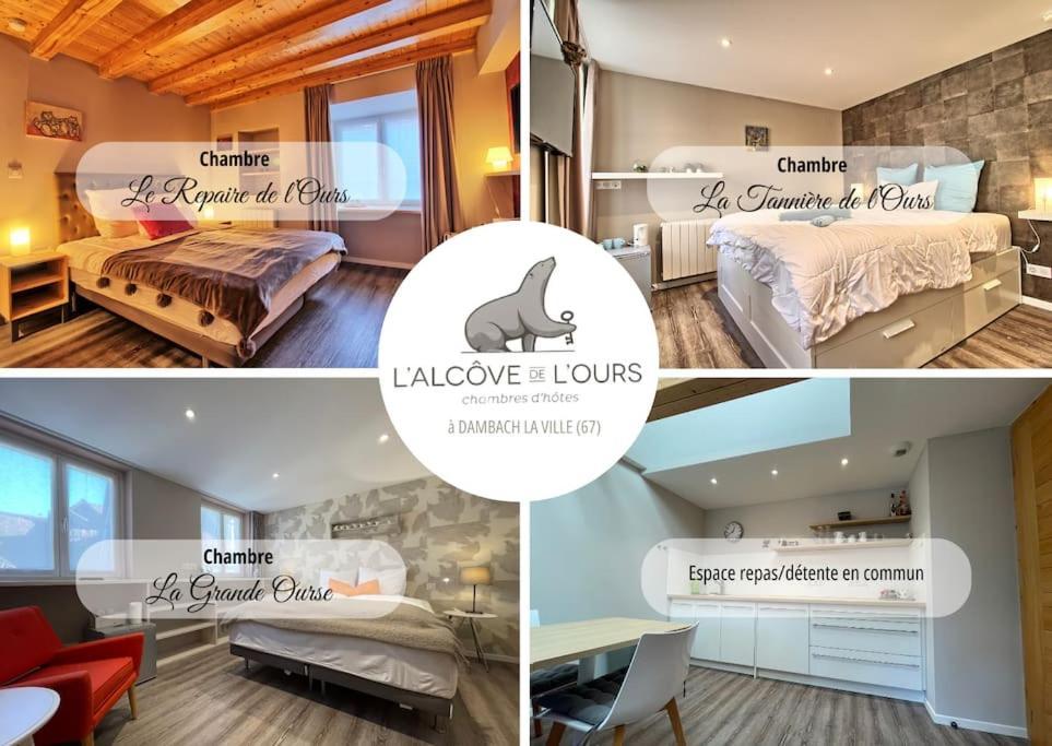 Le Repaire De L'Ours - L'Alcove De L'Ours - Chambre Cosy 2 Pers Dambach 외부 사진